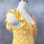 Lulus  Sunny Paradise Womens Dress Large Milkmaid‎ Mini Cottage Coquette Ruffled Photo 2