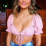 Hazel Boutique Red Tie Front Top Photo 1