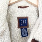 Gap Vintage Brown Leather Sherpa Lined Jacket Sz M Photo 1