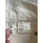 Reformation jeans fawcett white tie dye wash button fly jean, size 24 Photo 9