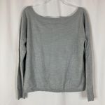 Black Poppy  | Je T'aime I Love You Gray Slouchy Acrylic Sweater L Photo 5
