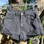 PacSun  Black Wash Distressed Vintage High-Waisted Jean Shorts Size 22 Photo 0