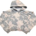 Aritzia TNA Medium Tie Dye Hoodie Cropped Kangaroo Pocket Casual Lounge Blue Photo 0