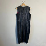 Spanx NWT  Leather-Like Combo Fitted Sheath Dress Womens Medium Luxe Black 20393R Photo 5