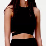 ZARA  Knit Cutout Crop Top Black Sz‎ Small Photo 0