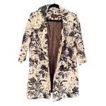 Cole Haan Contemporary Double Breasted Trench Coat Women's 8 Navy Ivory Feminine Black Photo 4