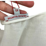 Frances Valentine Capri Tunic Dress Oyster White Blue Embroidery Size XS Photo 9