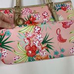 Spartina 449 | Pink Flamingo Print Genuine Leather Shoulder Bag Purse Tropical Photo 8
