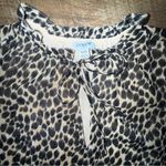 J.Crew NWT Leopard Print Tie-Neck Ruffle Tank Top Photo 8