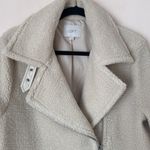 Loft  Women's Cream Sherpa Moto Jacket medium Photo 1