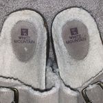 White Mountain  Faux Fur Lined Leather Slip On Sandal Sz 9 Photo 4