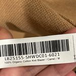 Quince  Camel Organic Cotton Knit Blazer (M) Photo 6