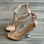 Cream Stiletto Heels with Transparent Panels Size 5.5 Photo 1