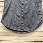 Vintage Columbia 100% Organic Cotton Chambray Button Front Skirt Gray Size M Size M Photo 4