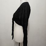 Vintage Hot Tempered 90s Black Crinkle Bolero Shrug Size 2X Photo 1