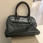 Giani Bernini  Black Satchel with Croc-Embossed Detail perfect condition Photo 2