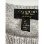 Charter Club Luxury Cashmere Sweater Gray Crew Neck Long Sleeve Womens XXL Photo 1