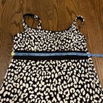 Lands End Womens Black Snow Leopard Print Underwire Tankini Swim Suit Top Size 8 Photo 6
