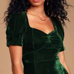 Lulus One Last Kiss Velvet Puff Sleeve Mini Dress Photo 3