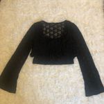 Kendall + Kylie  Black Floral Lace Blouse Size S Photo 1