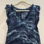 CALVIN RUCKER 100% Silk Tunic Sheer Dress Blue Ocean Wave Womens Sz M Beach EUC Size M Photo 5
