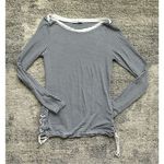 Stateside Stripe Boat Neck Side Tie Long Sleeve Top Photo 0