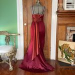 NWT DaVinci #9145 Satin Burgundy Gown ~ Bridesmaid / Black Tie / Evening Sz 10 Red Photo 7
