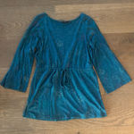 gudrun sjoden blue tie front tunic tee shirt Photo 0