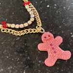Betsey Johnson NWT  Pink Multi Glitter Rhinestone‎ Gingerbread Ornament Necklace Photo 0