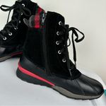 Cougar Canada Totem Waterproof Duck Boots Sz 7 Black Leather Plaid Cuff Lace Up Photo 12