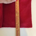 Lisa International Red Boiled Wool Cropped Jacket Large 3 Button Shawl Collar Photo 10