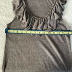 Lucca Couture  Ruffle Accent Scoop Neckline Sleeveless Tank Top Brown Small Photo 6