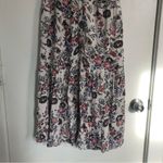 Olé by Koton white sleeveless floral maxi dress button front purple pink slit Photo 12
