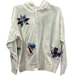 Ralph Lauren Polo Ralph‎ Lauren Hoodie Fleece Sweatshirt Suede Patchwork Star White Large Photo 0