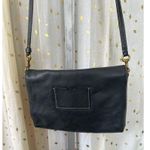 Tory Burch Perforated Logo Pebbled Leather Fold Over Magnetic Snap Crossbody Photo 4