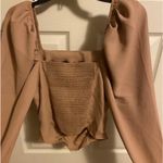 EXPRESS Tan Long Sleeve Blouse  Photo 1