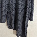 Chico's Spring Waves Textured Asymmetrical Hem Tunic Black Gray Size 3 Photo 2