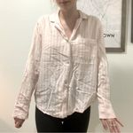 Victoria's Secret Victoria Secret pink striped button down pajama shirt Photo 3