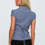 Princess Polly Arianwyn short sleeve shirt navy check Photo 2