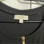 Umgee Sleeveless Black ALine Dress W/ Gold Front Zipper Detail Casual Party Cocktail L Photo 5