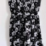 Ann Taylor Vintage Loft Dress Womens SP Black Floral Mini Babydoll Y2K Preppy Photo 0