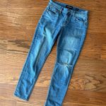 Lucky Brand Brook Crop Ankle Jeans Ripped Knee Size 2 Size 26 Straight Leg Photo 0