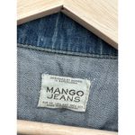 Mango Jeans Medium Wash Blue Denim Button Down Jean Jacket Women's Size XX-Small Photo 5