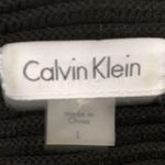 Calvin Klein Womens Size Large Black White Stripe Ribbed Sweater Dress Photo 3