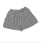 Universal Threads Universal Thread Grey and White Stripe Pull On Linen Shorts Size XS Photo 3