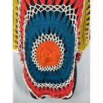 Trendology Boho Hippie Crotched Open Knit Top Size Medium Yellow Photo 1