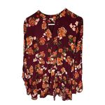 Umgee Women's Floral Bell Sleeve Choker Neck Tunic Top S Small Multicolor Photo 1
