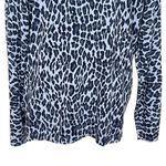 Quacker Factory Quaker Factory Blue Leopard Print Rhinestones Beaded Cardigan Women’s Size L Photo 5