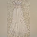 Tadashi Shoji NEW  Isadora Embroidered Crepe Ivory White Gown Sz 2 Photo 7