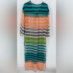Diane Von Furstenberg ‎ Womens Multi-Color ANSON Chiffon Tunic Maxi Cover-Up S Photo 2